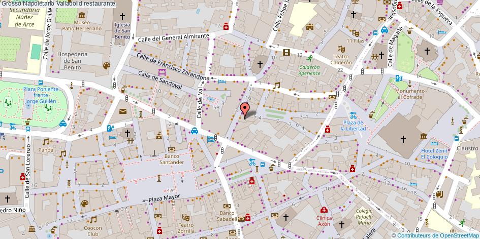 mapa Grosso Napoletano restaurante Valladolid