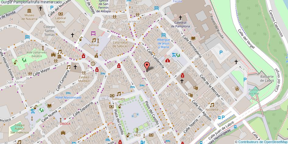mapa Gurgur minimercado Pamplona/Iruña