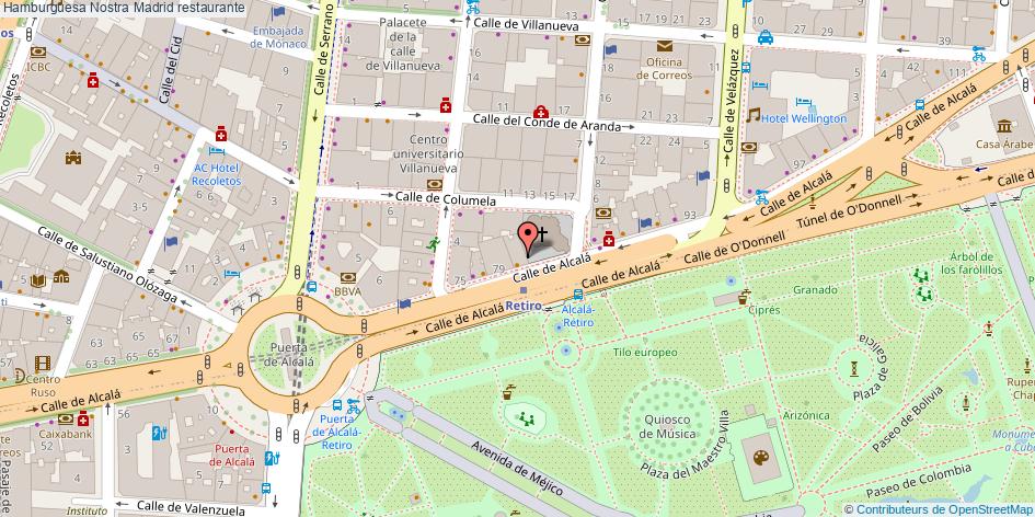 mapa Hamburguesa Nostra restaurante Madrid