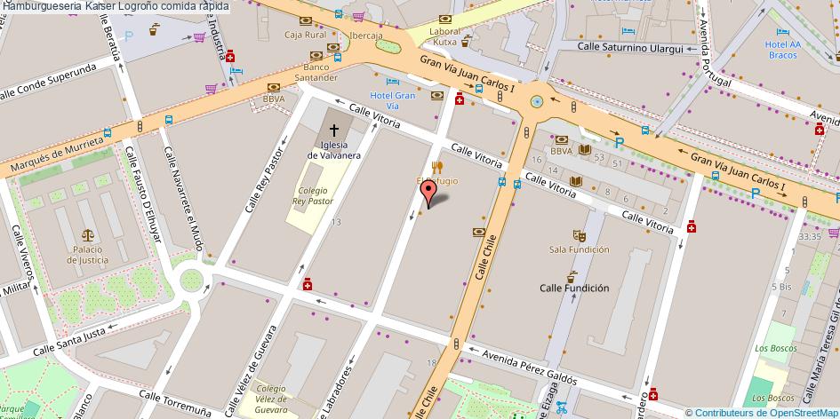 mapa Hamburgueseria Kaiser comida rápida Logroño