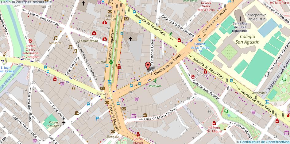 mapa Hao hua restaurante Zaragoza