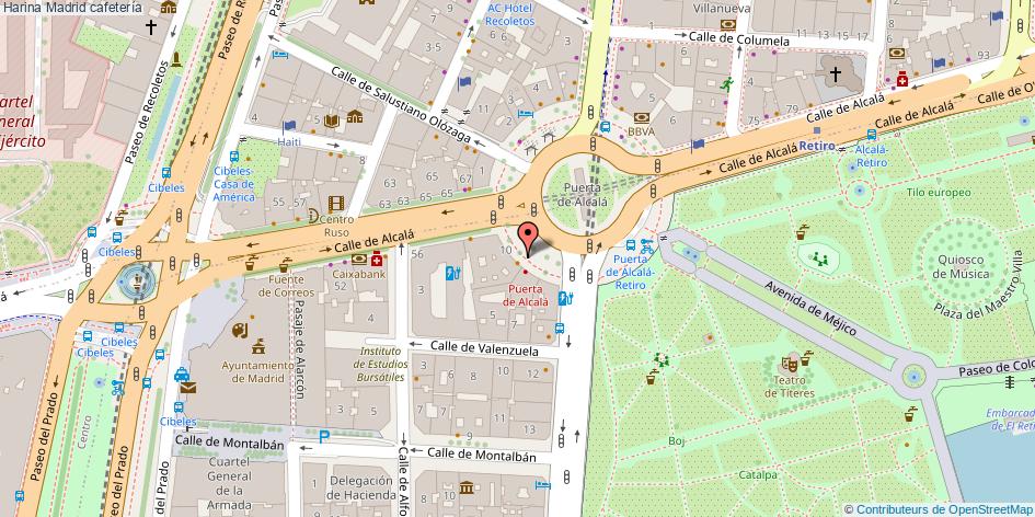 mapa Harina cafetería Madrid