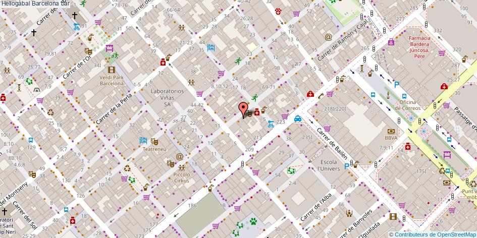 mapa Heliogàbal bar Barcelona