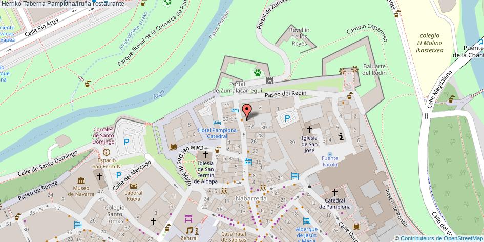 mapa Herriko Taberna restaurante Pamplona/Iruña