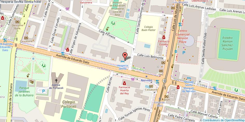 mapa Hesperia Sevilla hotel Sevilla