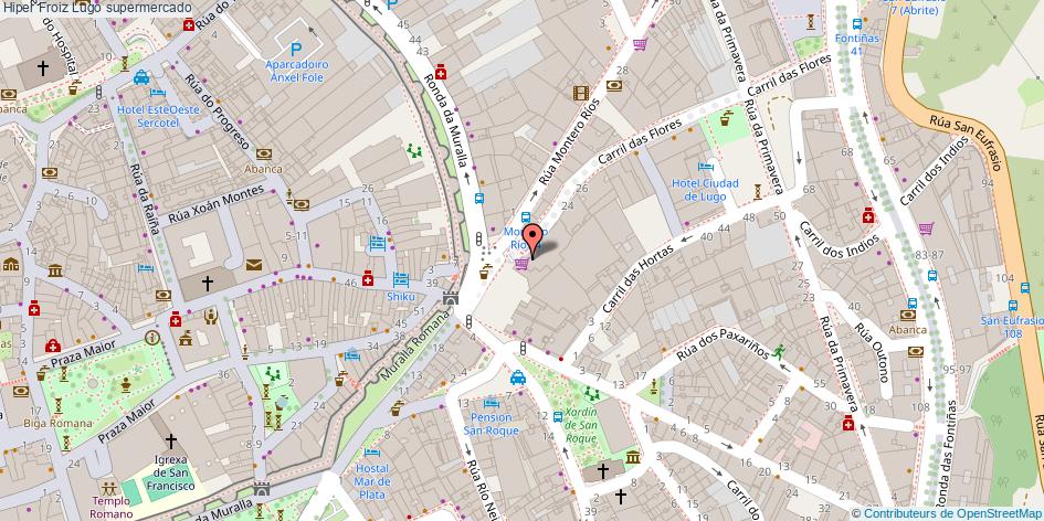 mapa Hiper Froiz supermercado Lugo