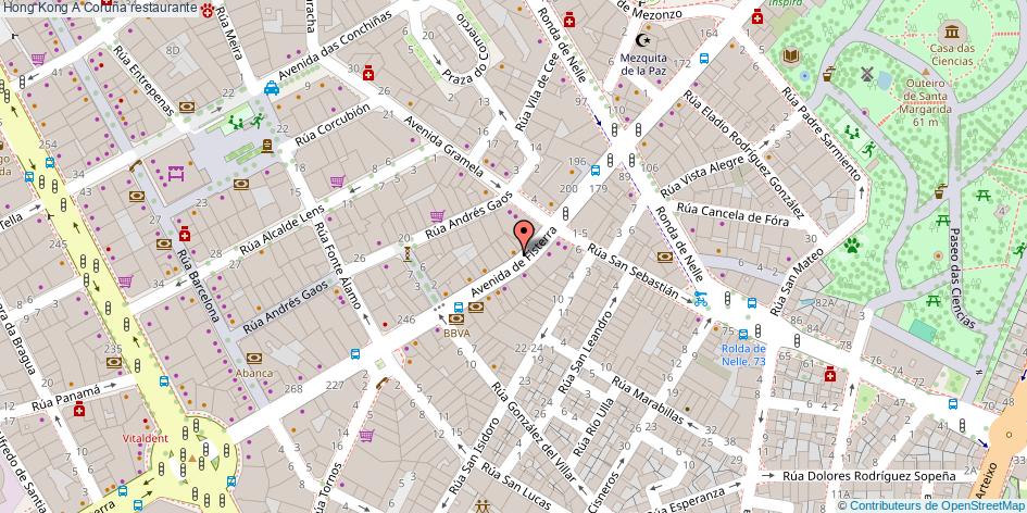 mapa Hong Kong restaurante A Coruña