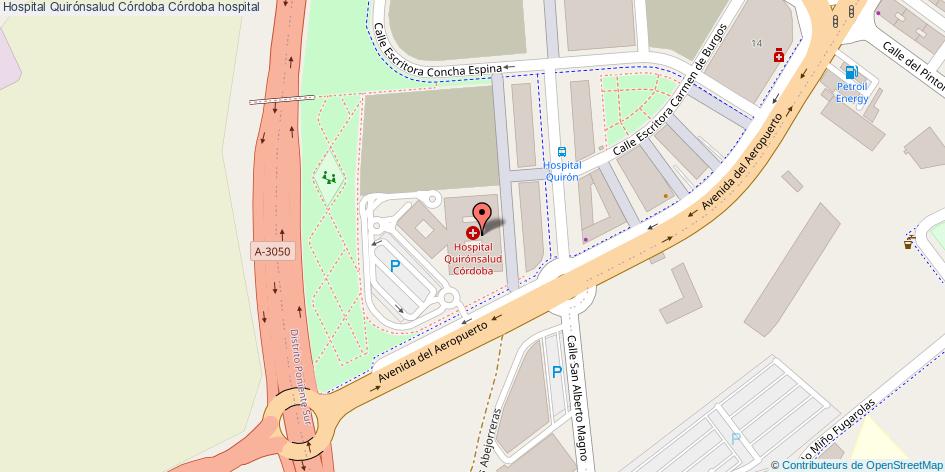 mapa Hospital Quirónsalud Córdoba hospital Córdoba