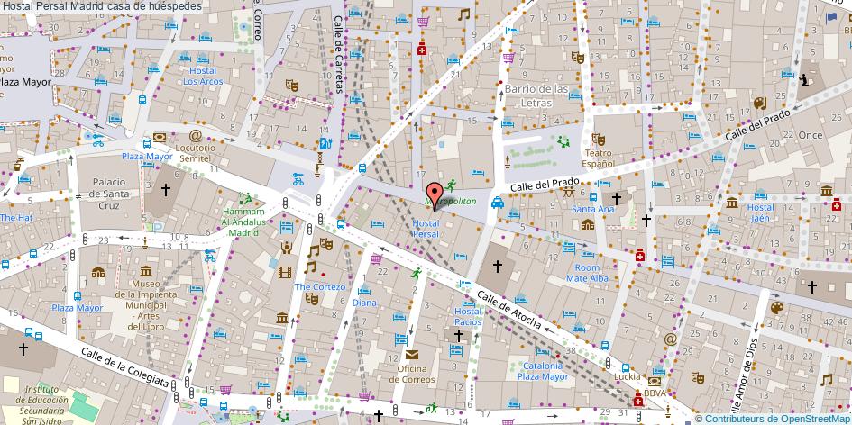 mapa Hostal Persal casa de huéspedes Madrid