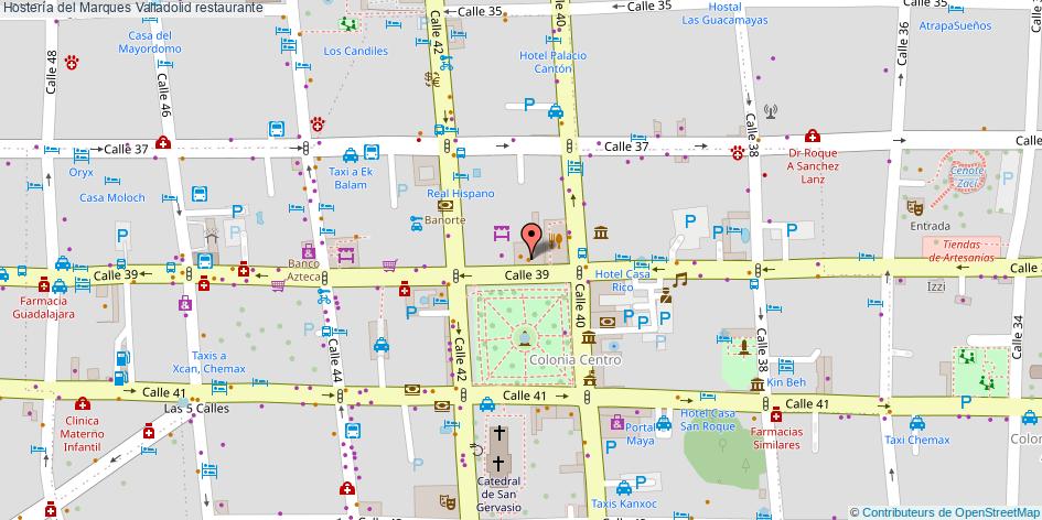mapa Hostería del Marques restaurante Valladolid