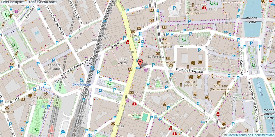 mapa Hotel Bestprice Girona hotel Girona