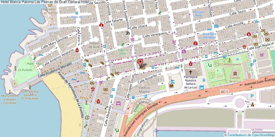 mapa Hotel Blanca Paloma hotel Las Palmas de Gran Canaria