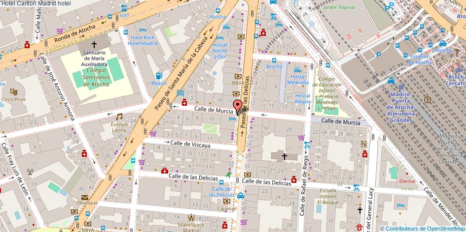 mapa Hotel Carlton hotel Madrid