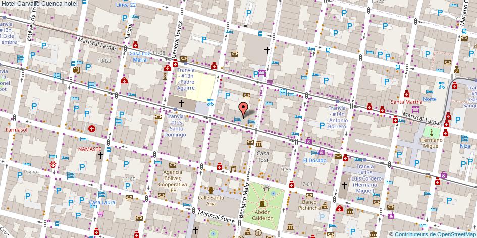 mapa Hotel Carvallo hotel Cuenca