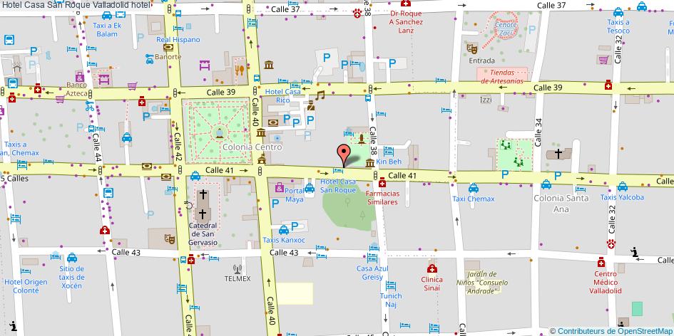 mapa Hotel Casa San Roque hotel Valladolid