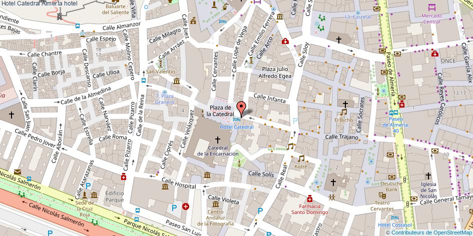 mapa Hotel Catedral hotel Almería