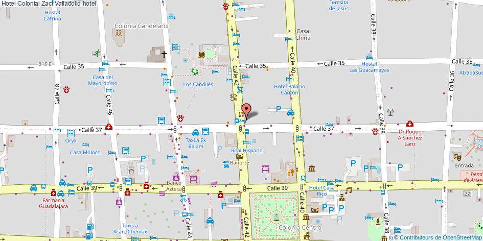 mapa Hotel Colonial Zaci hotel Valladolid