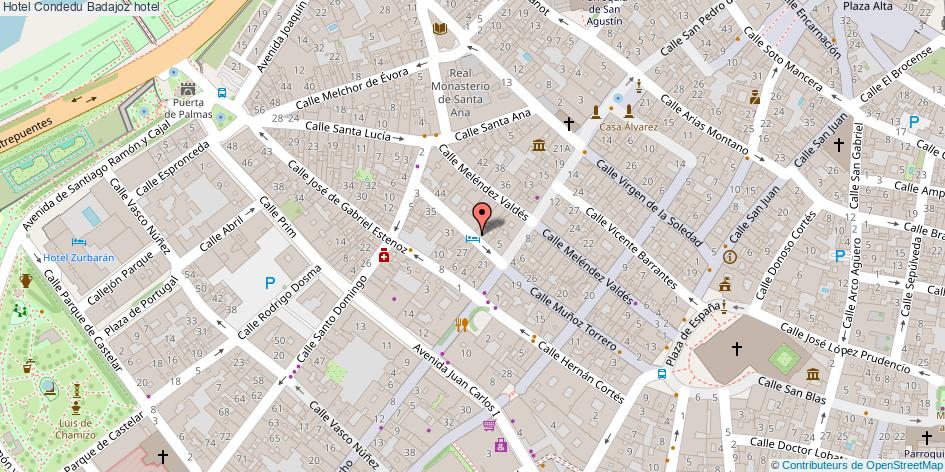 mapa Hotel Condedu hotel Badajoz
