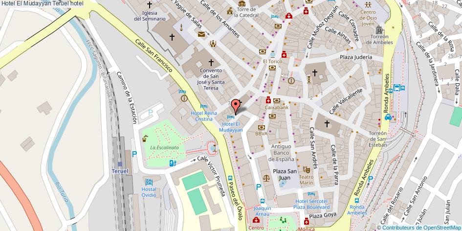 mapa Hotel El Mudayyan hotel Teruel