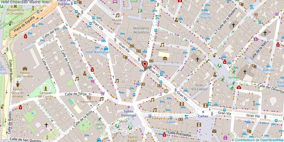 mapa Hotel Emperador hotel Madrid