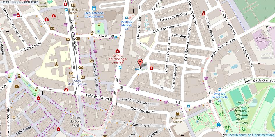 mapa Hotel Europa hotel Jaén