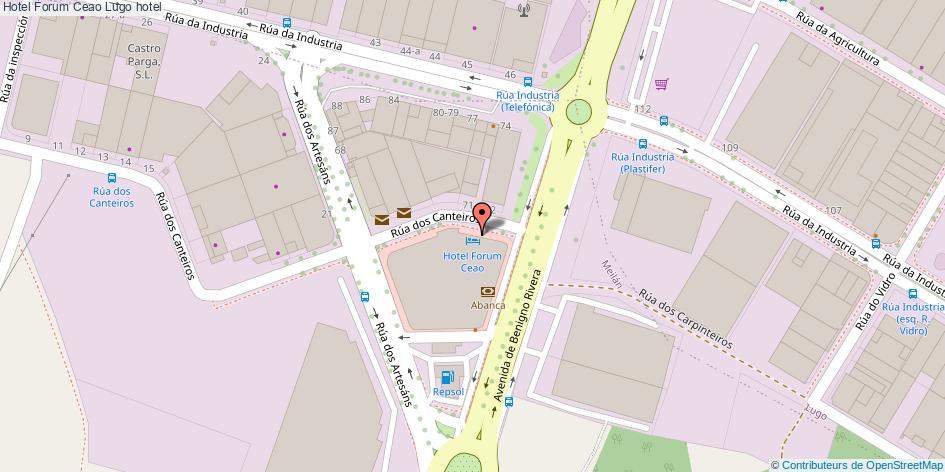 mapa Hotel Forum Ceao hotel Lugo