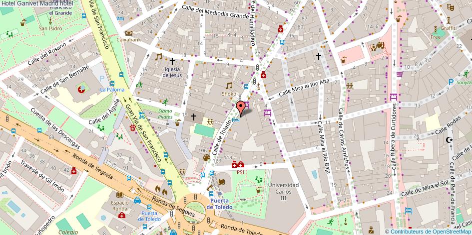 mapa Hotel Ganivet hotel Madrid