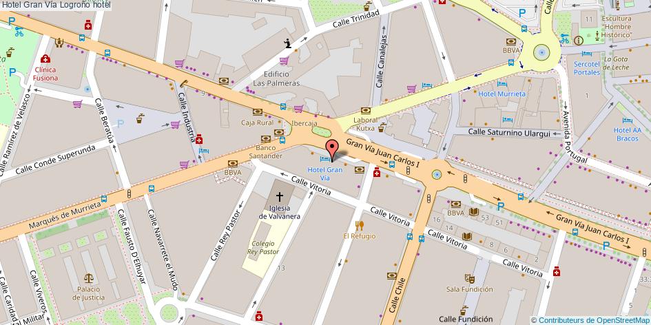 mapa Hotel Gran Vía hotel Logroño