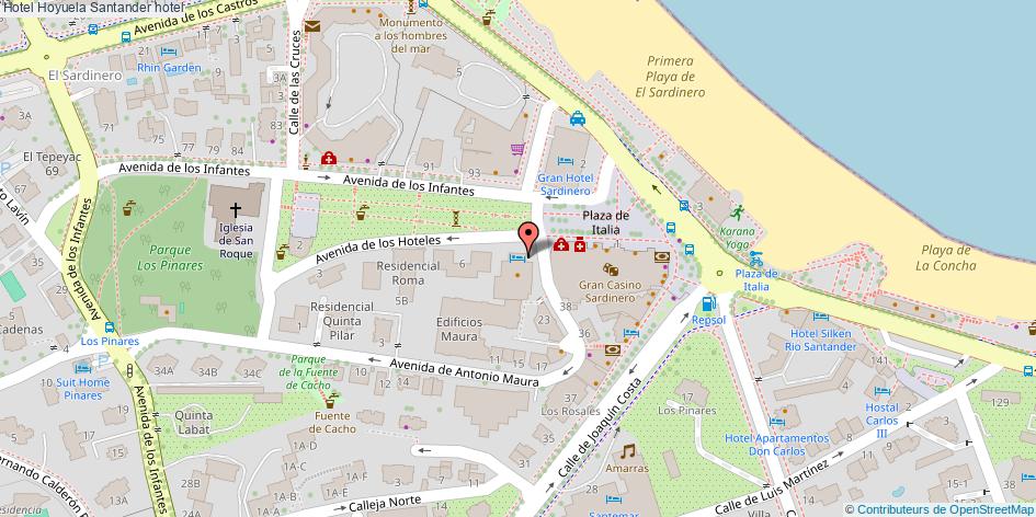 mapa Hotel Hoyuela hotel Santander