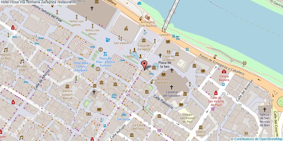 mapa Hotel Husa VÍa Romana restaurante Zaragoza