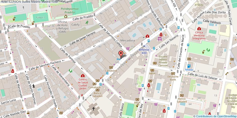 mapa Hotel ILUNION Suites Madrid hotel Madrid