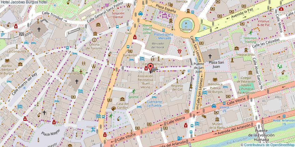 mapa Hotel Jacobeo hotel Burgos