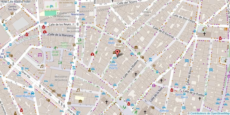 mapa Hotel Life hotel Madrid