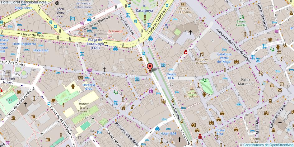 mapa Hotel Lloret hotel Barcelona