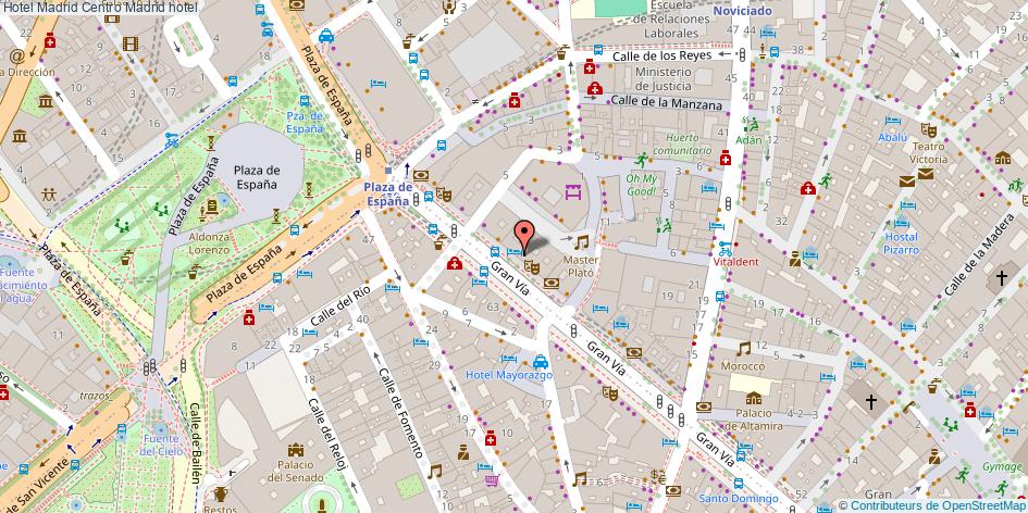 mapa Hotel Madrid Centro hotel Madrid