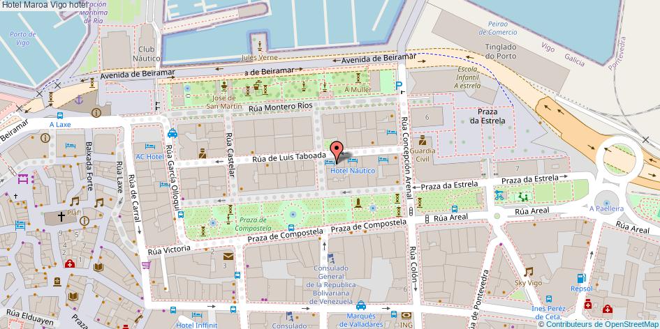 mapa Hotel Maroa hotel Vigo