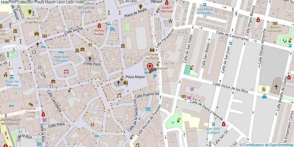 mapa Hotel NH Collection Plaza Mayor Leon hotel León