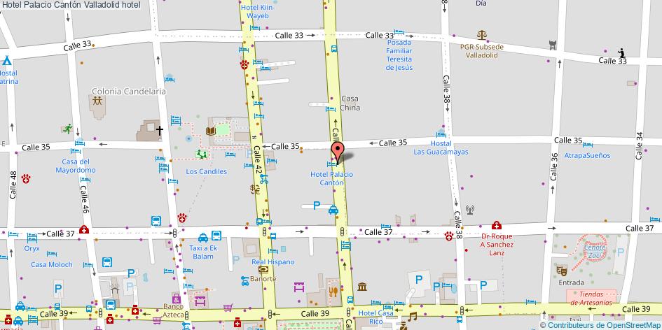 mapa Hotel Palacio Cantón hotel Valladolid