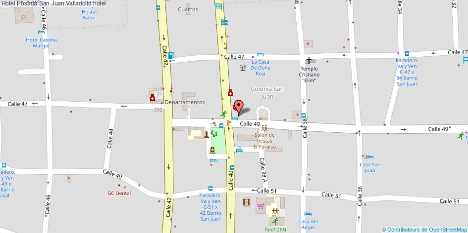 mapa Hotel Posada San Juan hotel Valladolid