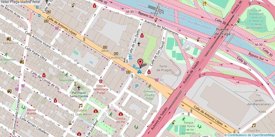 mapa Hotel Praga hotel Madrid