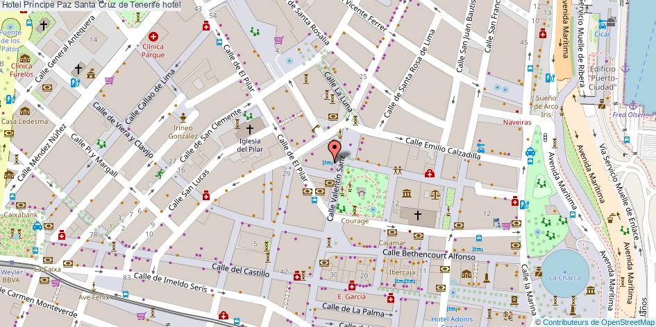 mapa Hotel Príncipe Paz hotel Santa Cruz de Tenerife