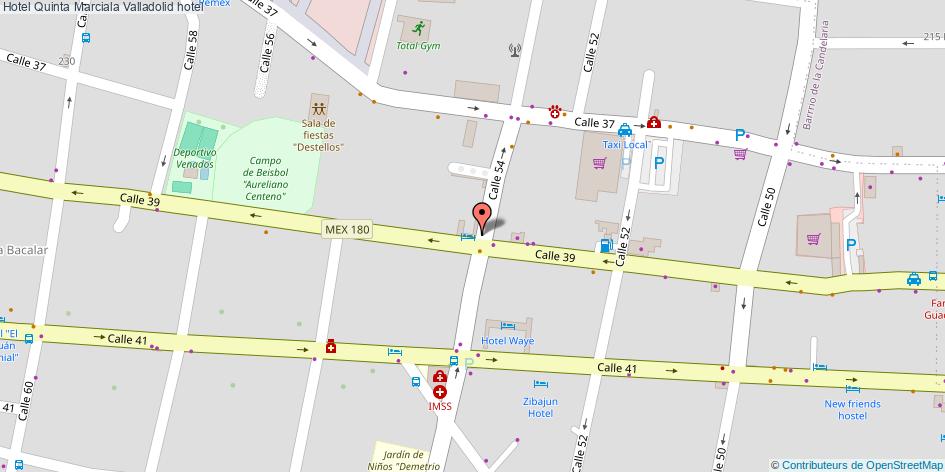 mapa Hotel Quinta Marciala hotel Valladolid