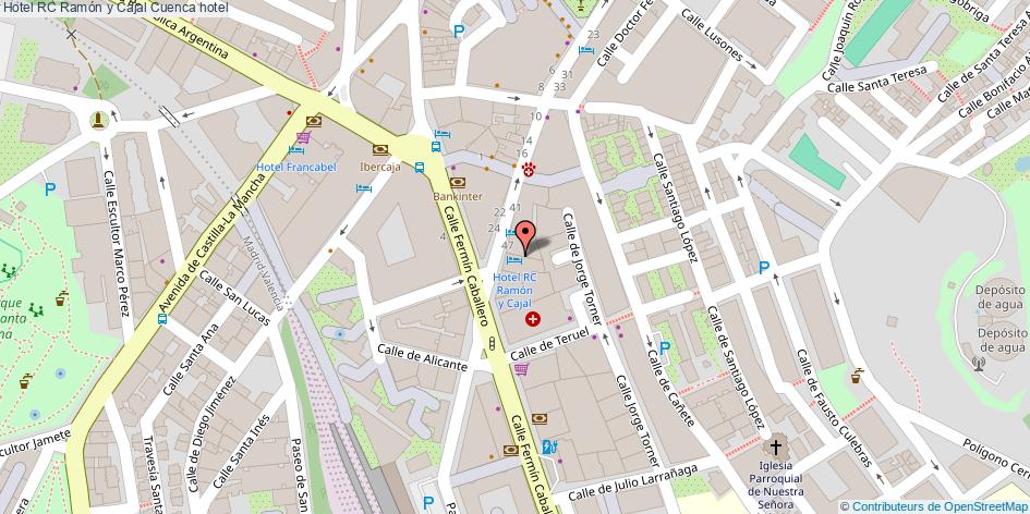 mapa Hotel RC Ramón y Cajal hotel Cuenca