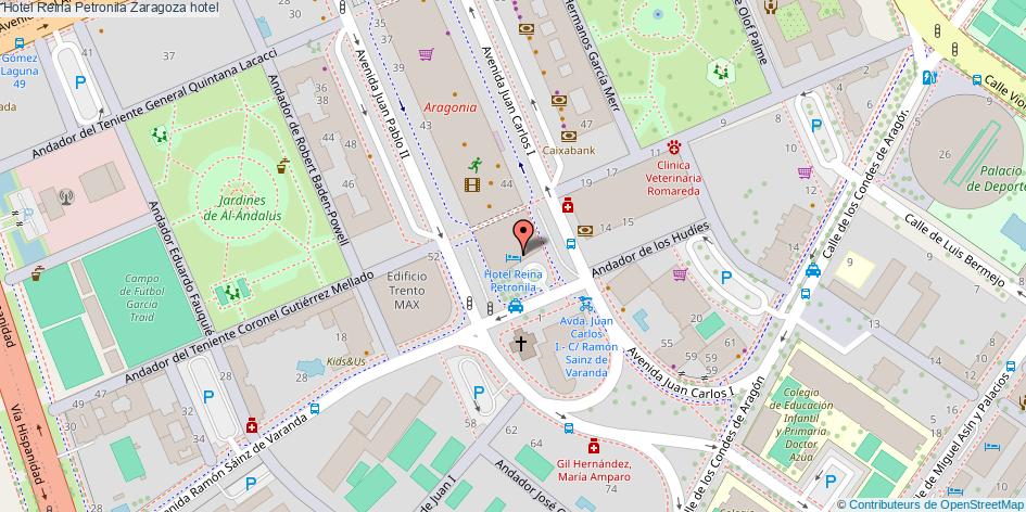 mapa Hotel Reina Petronila hotel Zaragoza