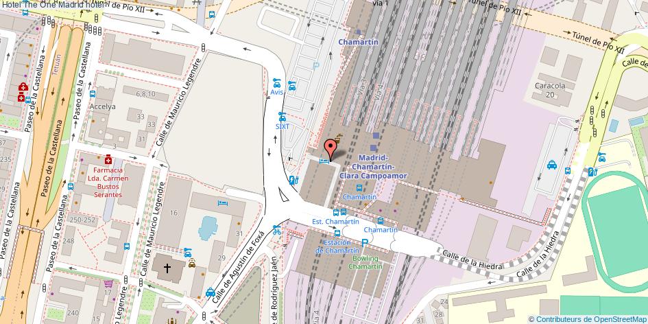 mapa Hotel The One hotel Madrid