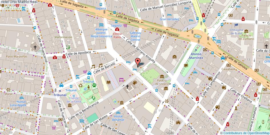 mapa Hotel Urso hotel Madrid