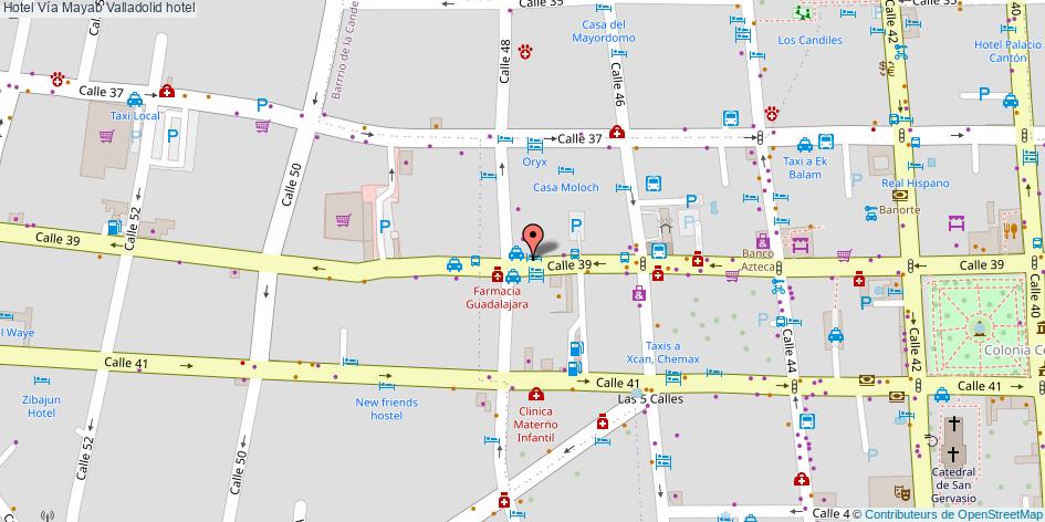 mapa Hotel Vía Mayab hotel Valladolid