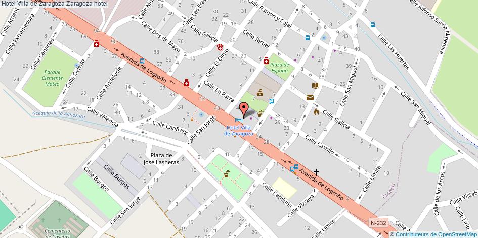 mapa Hotel Villa de Zaragoza hotel Zaragoza