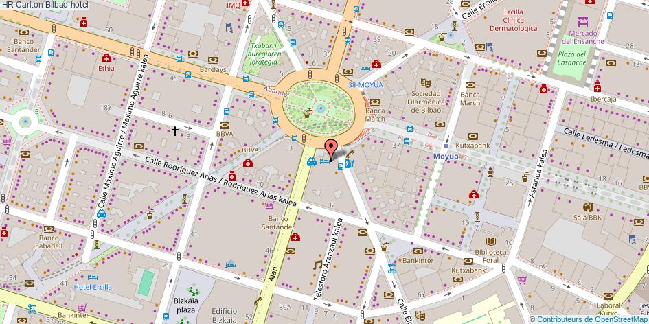mapa HR Carlton hotel Bilbao