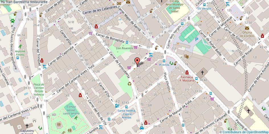 mapa Hu Nan restaurante Barcelona